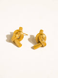 Morgane Ribbed Knot Studs
