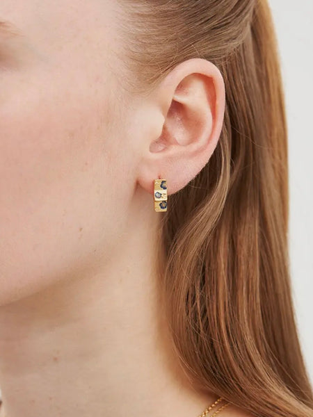 Larkspur Huggie Earrings