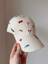 Embroidered Everything Hat in Cream