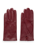 Perforated Logo Gloves in Bordeaux