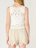 In the Suitcase Top in Off White & Beige