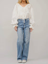 Ever Eyelet Blouse in Off White