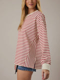 Cruisin' Through Stripe Top in Red & Cream