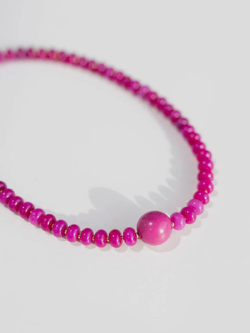Pink Socialite Beaded Necklace