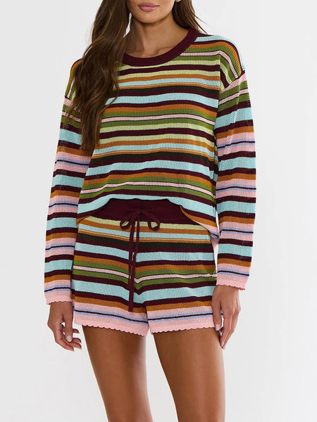 Beach Sweater in Paradise Stripe