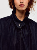 Chelsea Vegan Suede Jacket in Black