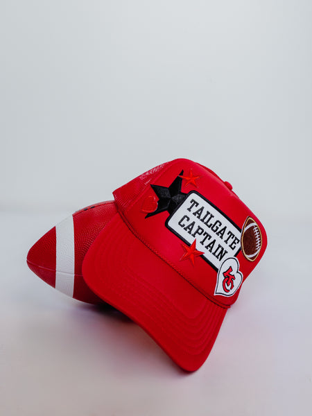 KC Tailgate Captain Trucker Hat in Red