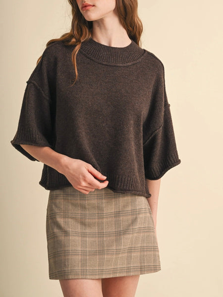 MOCKtauk Will Never Be The Same Sweater in Espresso