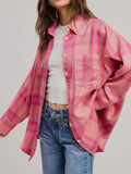 Plaid, Please! Button Up in Pink