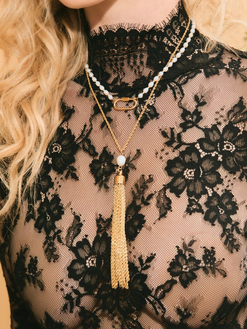 Pearl Large Carabiner Necklace