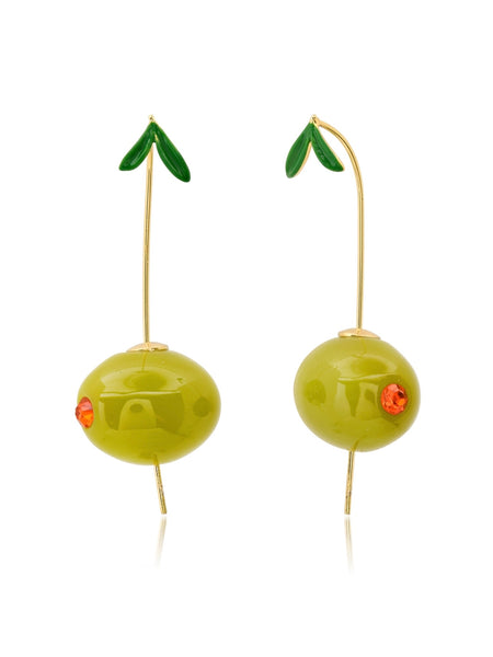 Olive Drop Earrings