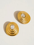 Doree Oval CZ Studs