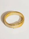 Christel Stripe Bold Bangle in Gold