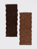 Wide Lace Elastic Headbands 2pc in Mocha & Chocolate