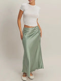 To The Maxi Skirt in Sage