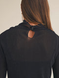 Star Studded Long Sleeve Top in Black