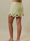 High Tide Mini Skirt in Light Green
