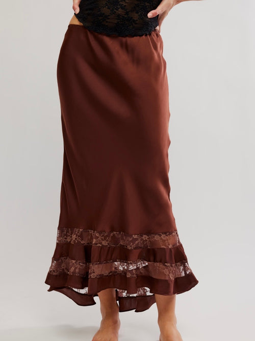 Long Lost Lover 1/2 Slip in Spiced Chocolate