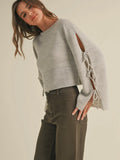 All About The Sleeves Sweater in Grey