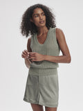 Ferns Open Knit Tank in Shadow