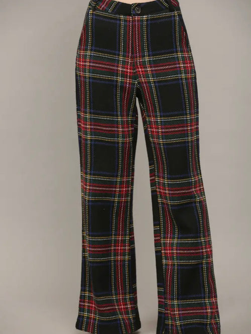 A Treat in Tartan Pant in Black