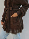 Forever In Fringe Cardi in Umber