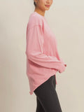 Drop Shoulders Not Names Tee in Taffy Pink