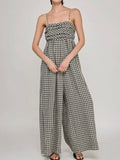 Going Gingham Jumpsuit in Black