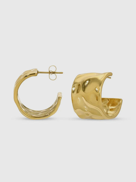 Hammered Loop Earrings