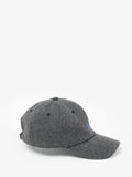 Wool Baseball Hat in Embroidered OUI Black & White