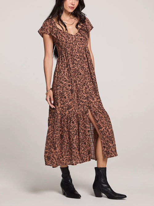 Sunraya Maxi Dress in Chestnut