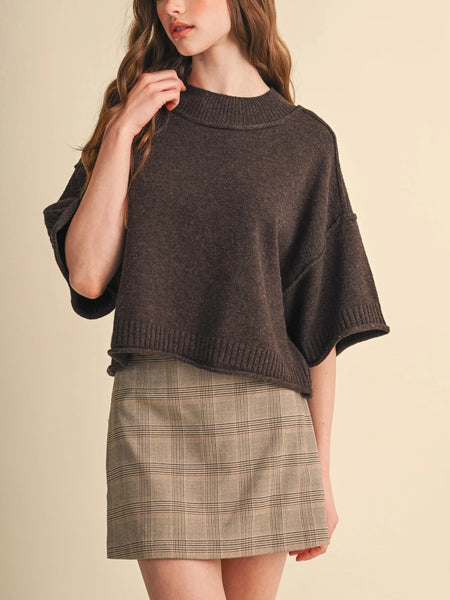 MOCKtauk Will Never Be The Same Sweater in Espresso