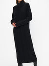 Montreal Midi Dress in Black Cable Knit