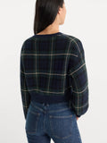 The Jacquard Cardigan in Forest Plaid