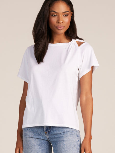 Knot Cutout Tee in White