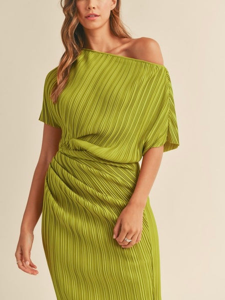 What A Rush Midi Dress in Kiwi