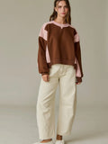 Go Glen Cocoa Sweatshirt in Brown & Pink