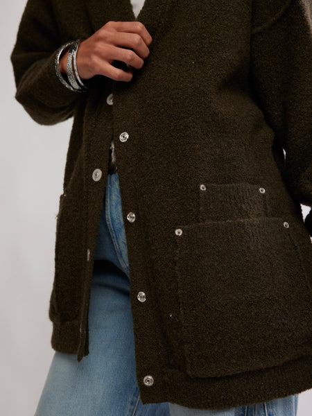 WTF Blazing Cardi in Dark Green