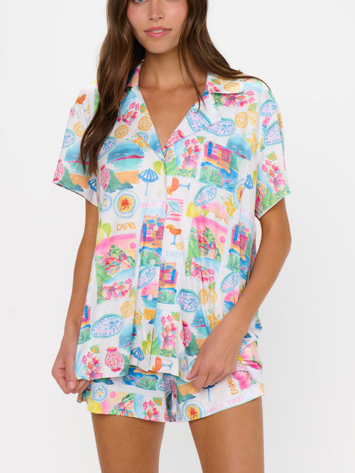 Sunday Morning PJ Set in Amalfi Coast Jersey
