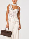 Adrie Top in Cream Polka Dot