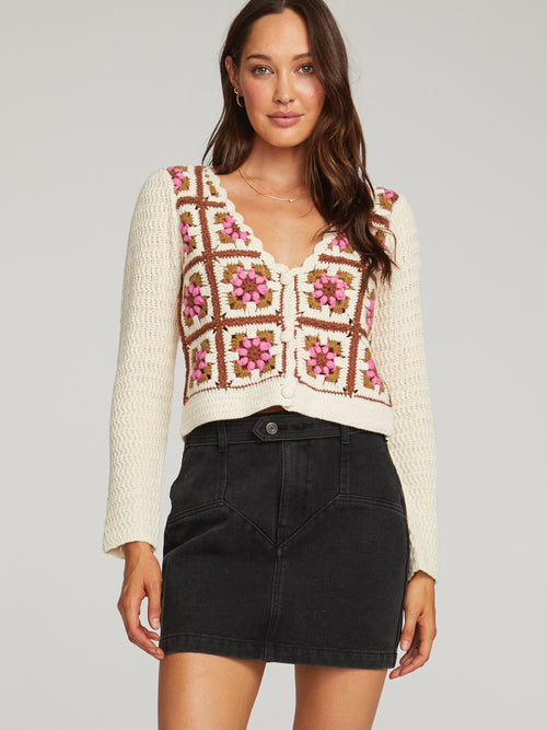 Chels Crochet Sweater in Natural
