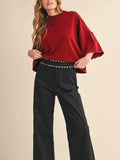 MOCKtauk Will Never Be The Same Sweater in Dark Wine