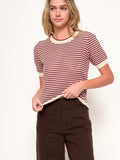 Cora Top in Aubergine & Ivory