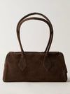 Sierra Suede Shoulder Bag in Chocolate