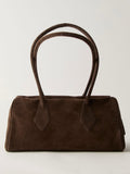 Sierra Suede Shoulder Bag in Chocolate