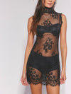 One More Time Mini Slip in Black