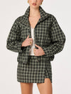 Cooper Jacket in Black Green Plaid