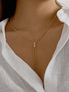 Zephine CZ Lariat Necklace
