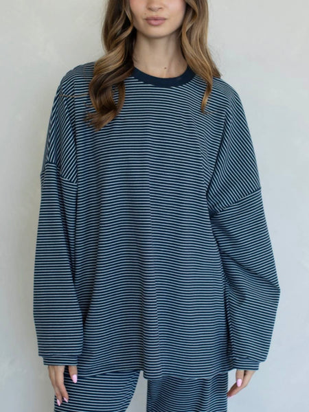 Levi Top in Brown Stripe