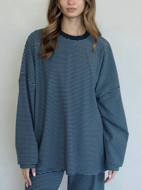 Levi Top in Navy Stripe